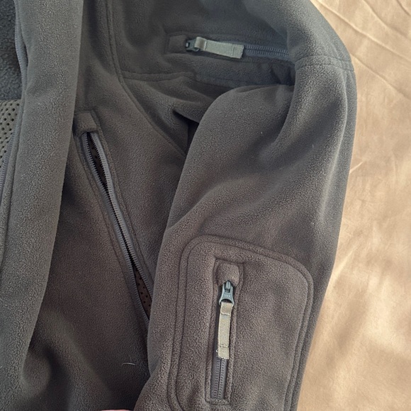 Men's Green Performance Fleece Jacket - Picture 4 of 6